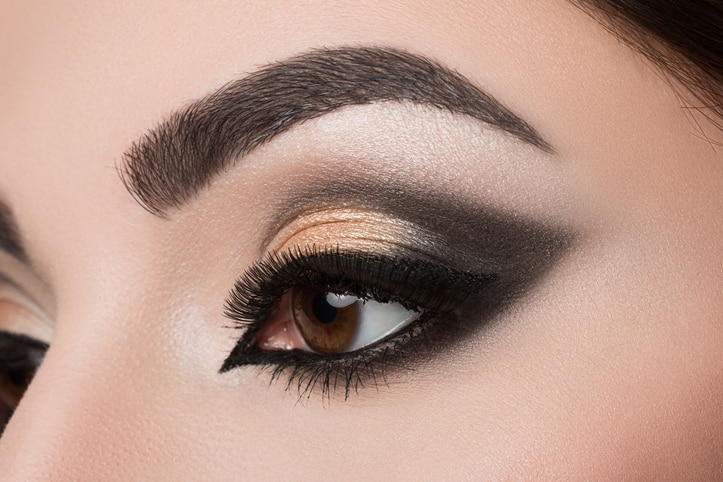 Close-up of woman eye with beautiful arabic makeup