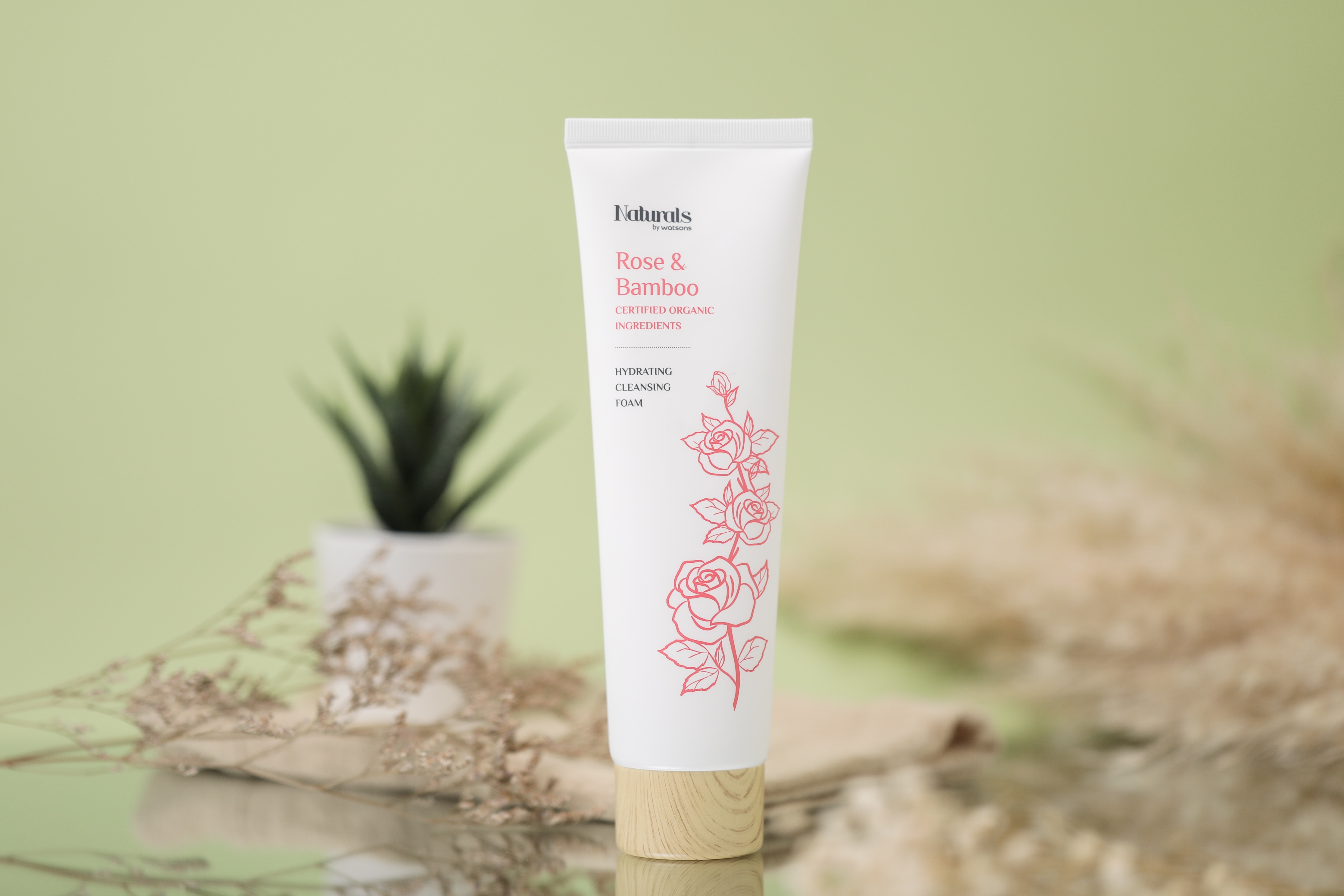 NATURALS BY WATSONS Rose & Bamboo Hydrating Cleansing Foam 