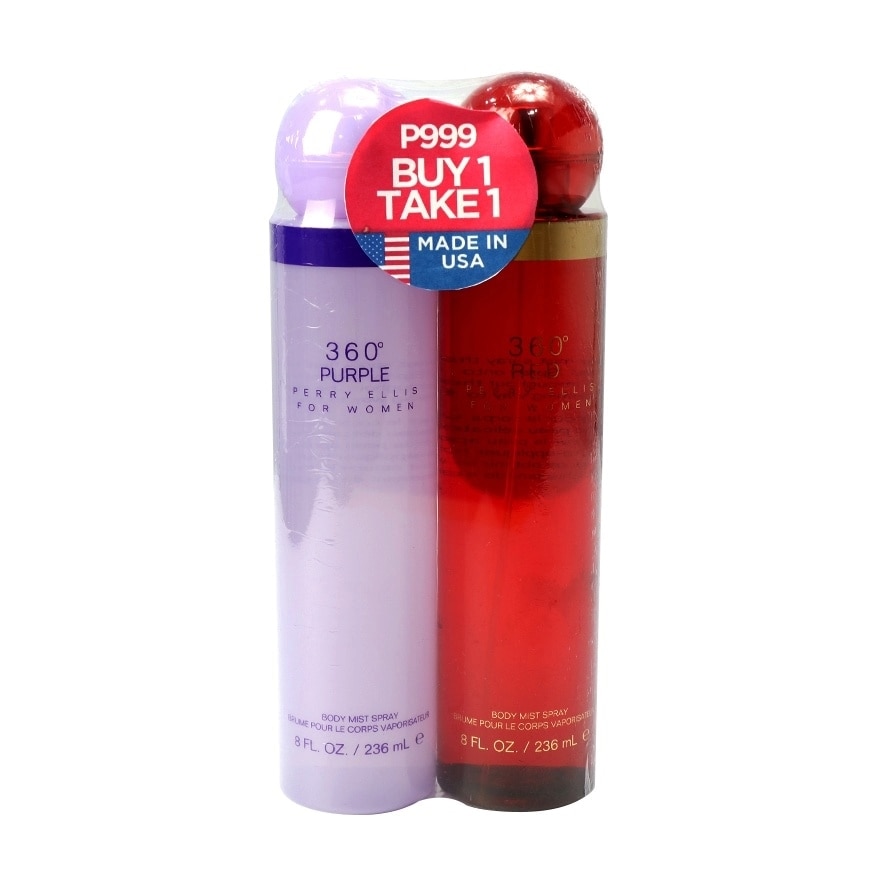 PERRY ELLIS Purple And Red Body Mist