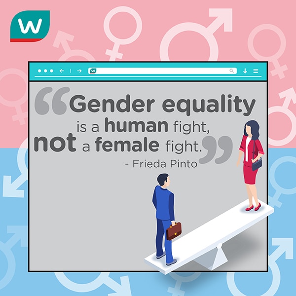 Gender equality is a human right, not a female right.