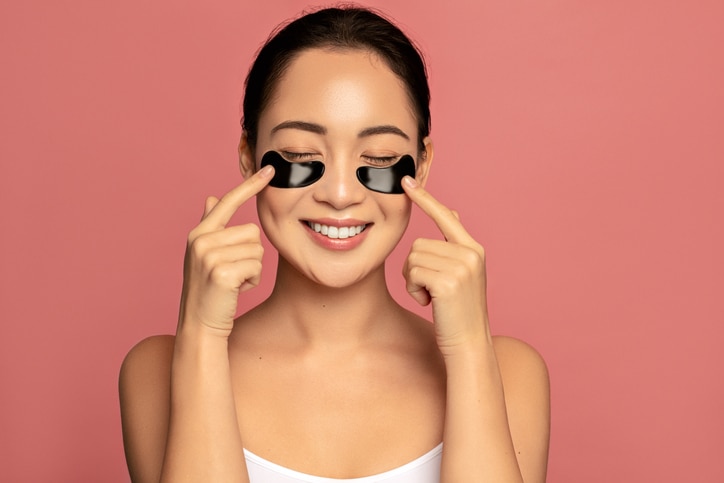 Eye patches. Asian beauty care concept