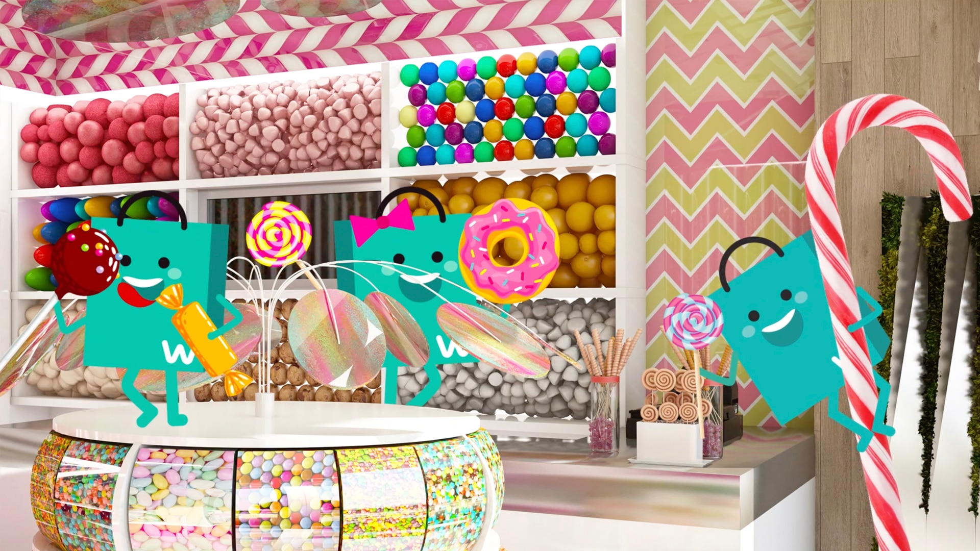 virtual background_candy shop