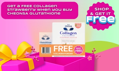 free gift, collagen, free collagen strawberr, cheonsa glutathione, watsons freebie