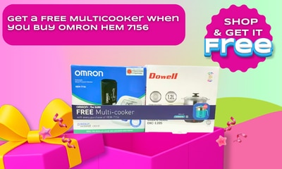 free gift, omron hem 7156, omron blood pressure, watsons freebie, multicooker