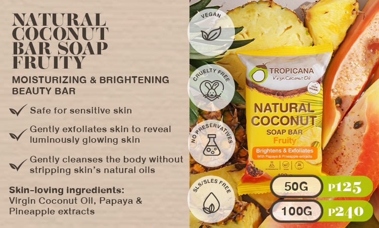 tropicana, Natural Coconut Bar Soap Fruity