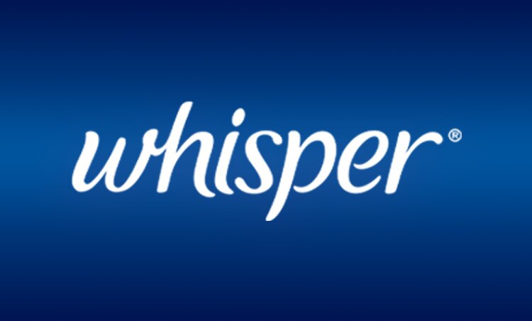 whisper, sanitary napkin, period, long napkin, heavy flow napkin