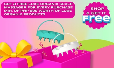 free gifts, luxe organix free items, watsons free gifts, scalp massager