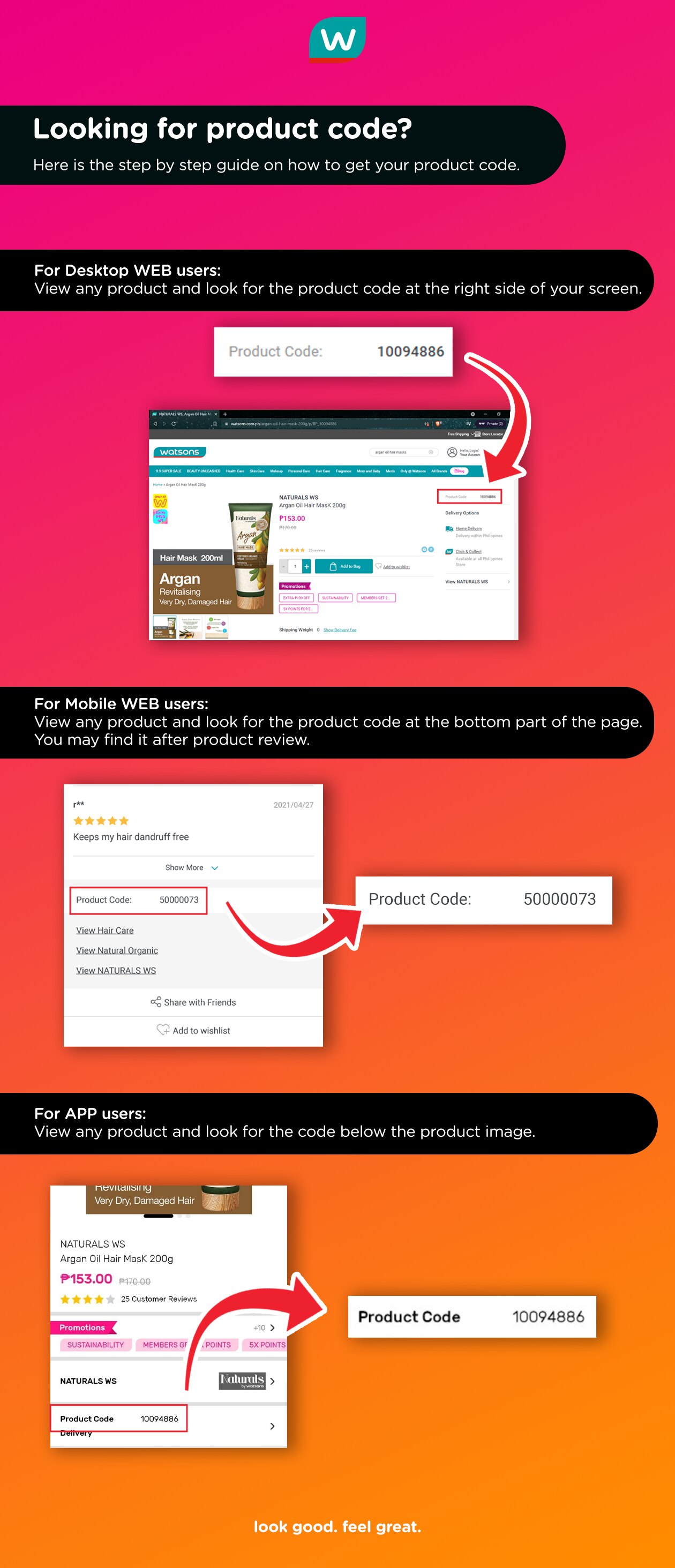 FAQ - Product Code | Watsons Philippines