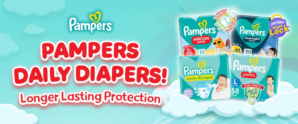 Pampers, pampers newborn diapers, baby diaper, long lasting protection, rash shield, best overnight diapers, aircon pants, dry taped pampers, dry taped diapers, healthy baby diapers, best cloth diapers, best diaper brands, pampers sensitive diapers