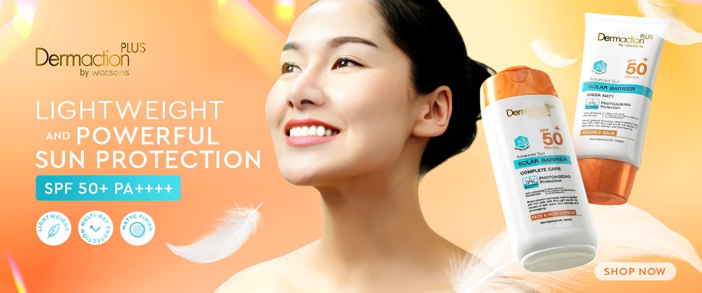 dermaction plus by watsons, dermaction, sunscreen, spf 50