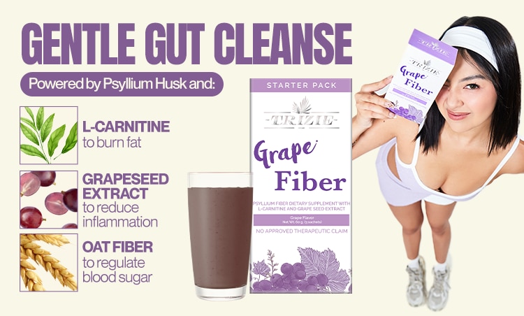 trizie, detox drink, gut health, fiber drink, vitamins and antioxidants