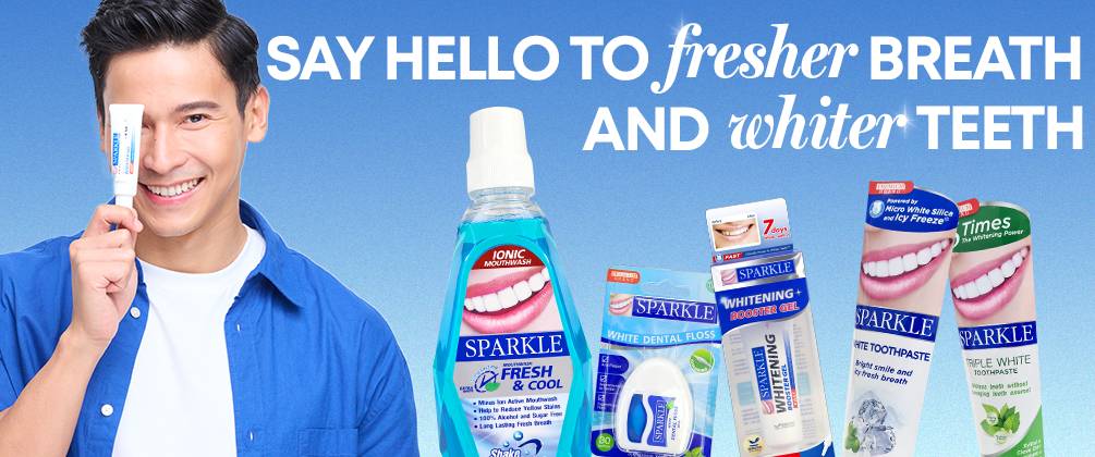 Sparkle, dental floss, whitening toothpaste, ultra high density toothbrush, mouthwash, sensitive teeth, travel set toothbrush, sonic toothbrush, extra soft toothbrush, oral care, dental care, fresh breathe