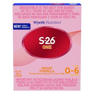 S26, ONE Infant Formula For 0-6 Months 400g Box | Watsons Philippines 0 6 months milk