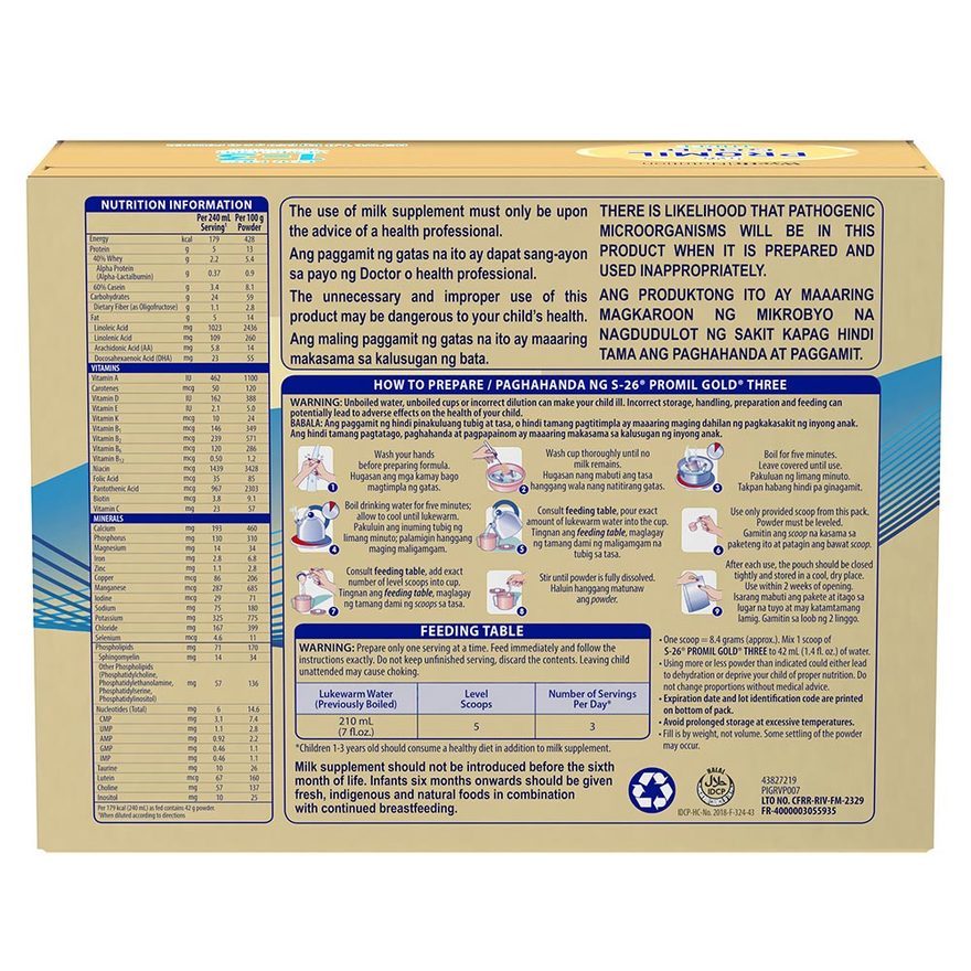 S26, Promil Gold? Three Milk Supplement For Kids 1-3 Years Old Bag in ...