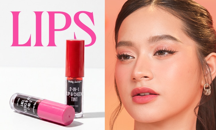 pretty secret, makeup, liptint, lipstick, oil blotting paper, makeup primer