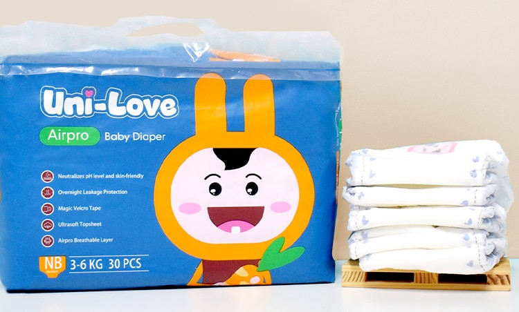 unilove, air pro diapers