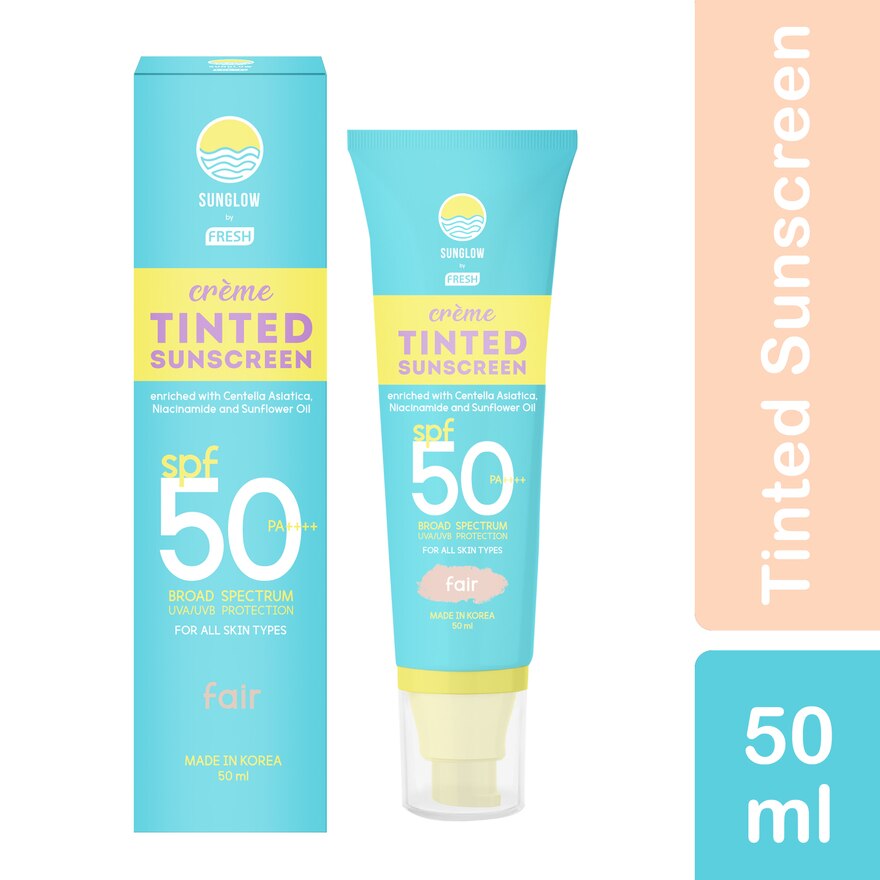 FRESH, Sunglow By Fresh Creme Tinted Sunscreen Fair Tint 50ml | Watsons Philippines fairy skin sunscreen watsons
