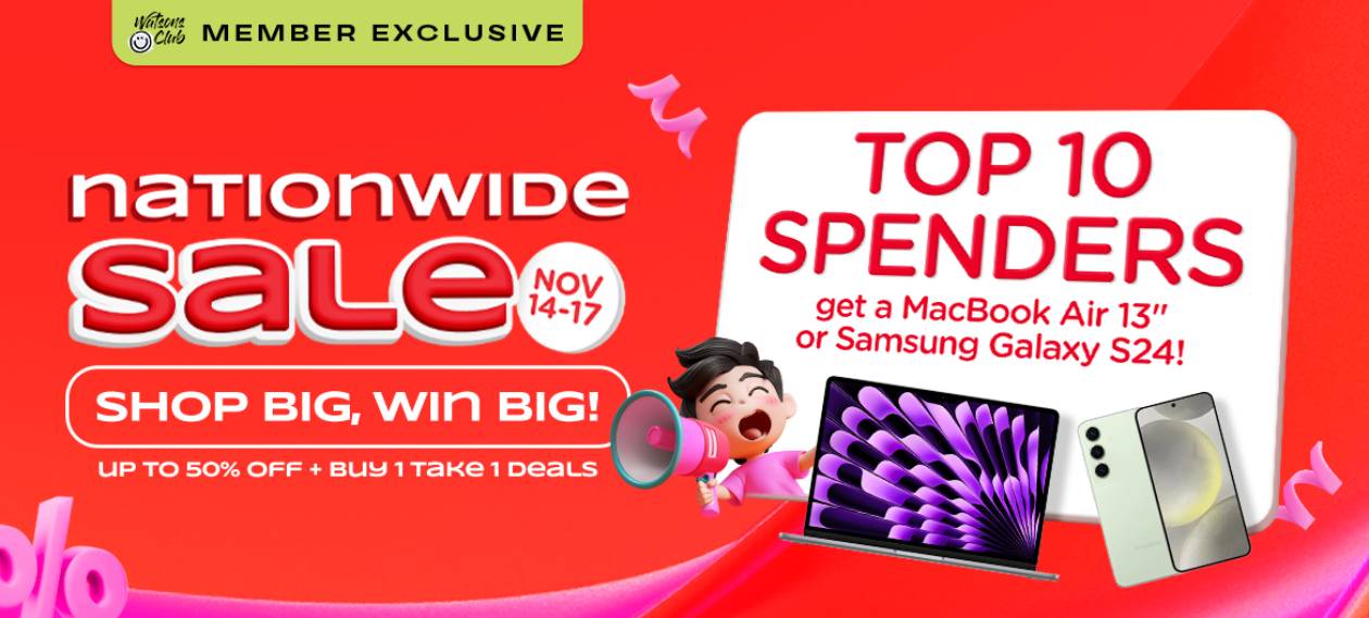 top spender, nationwide, sale