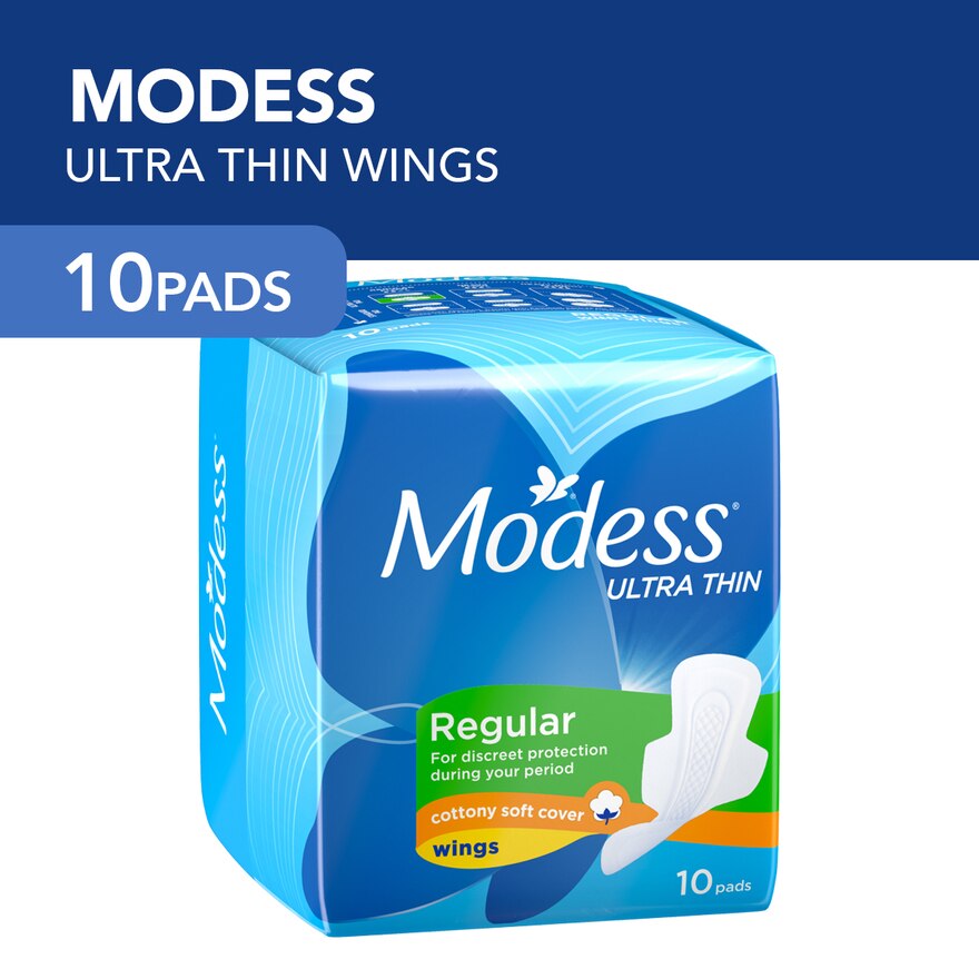 MODESS, Ultra Thin Regular with wings Napkins 10s | Watsons Philippines
