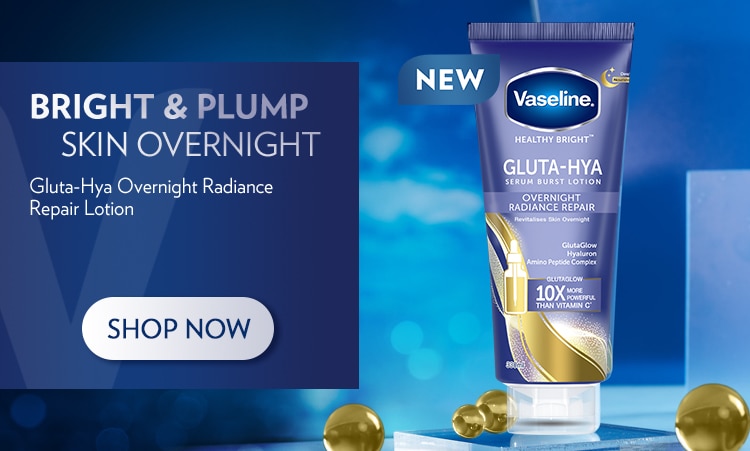 vaseline Healthy Bright Gluta-Hya Serum Boost Lotion overnight radiance repair