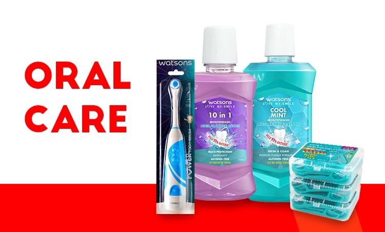 watsons, toothbrush, toothpaste, mouthwash, teeth whitening