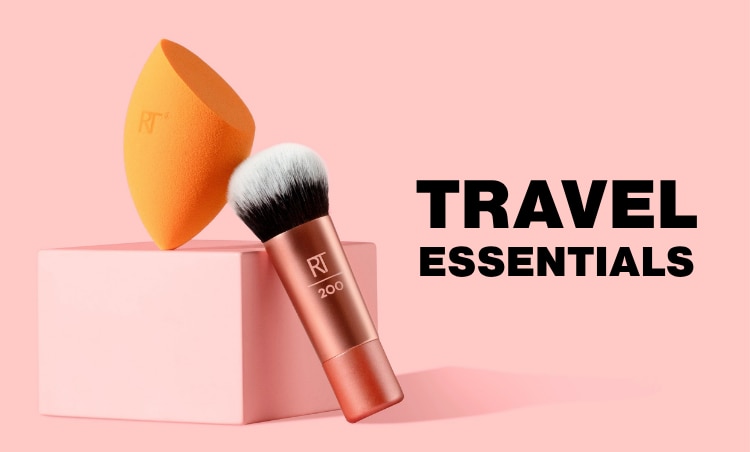 real techniques, real techniques makeup sponge, makeup brush, makeup puffs, travel makeup brushes image