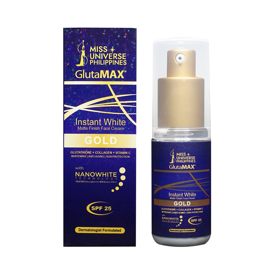 GLUTAMAX GLUTAMAX Miss Universe Gold Instant White Matte Finish Face Cream SPF25 With Nanowhite 30ml