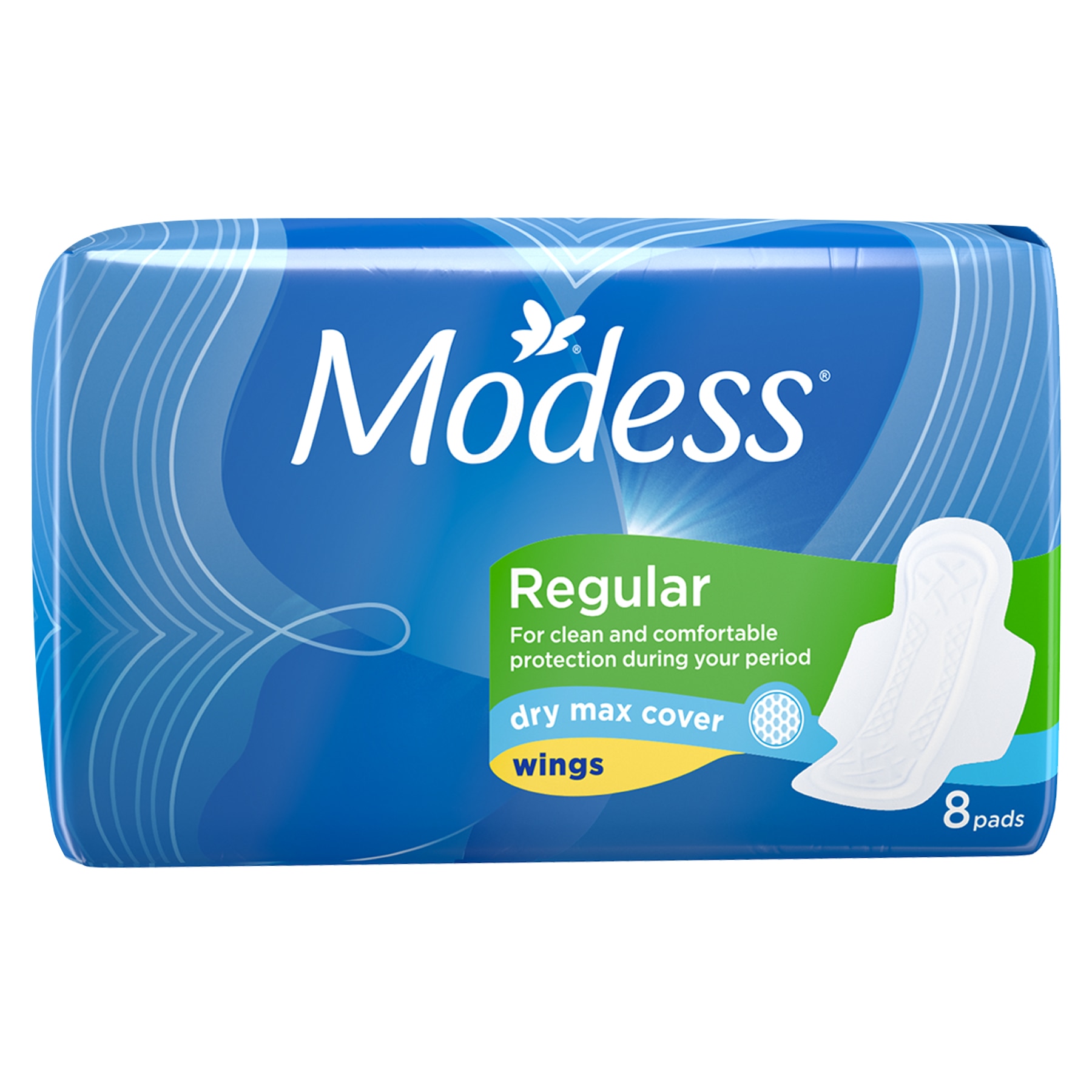 MODESS, Modess Regular Dry Max with Wings Sanitary Napkin 8s - Regular ...