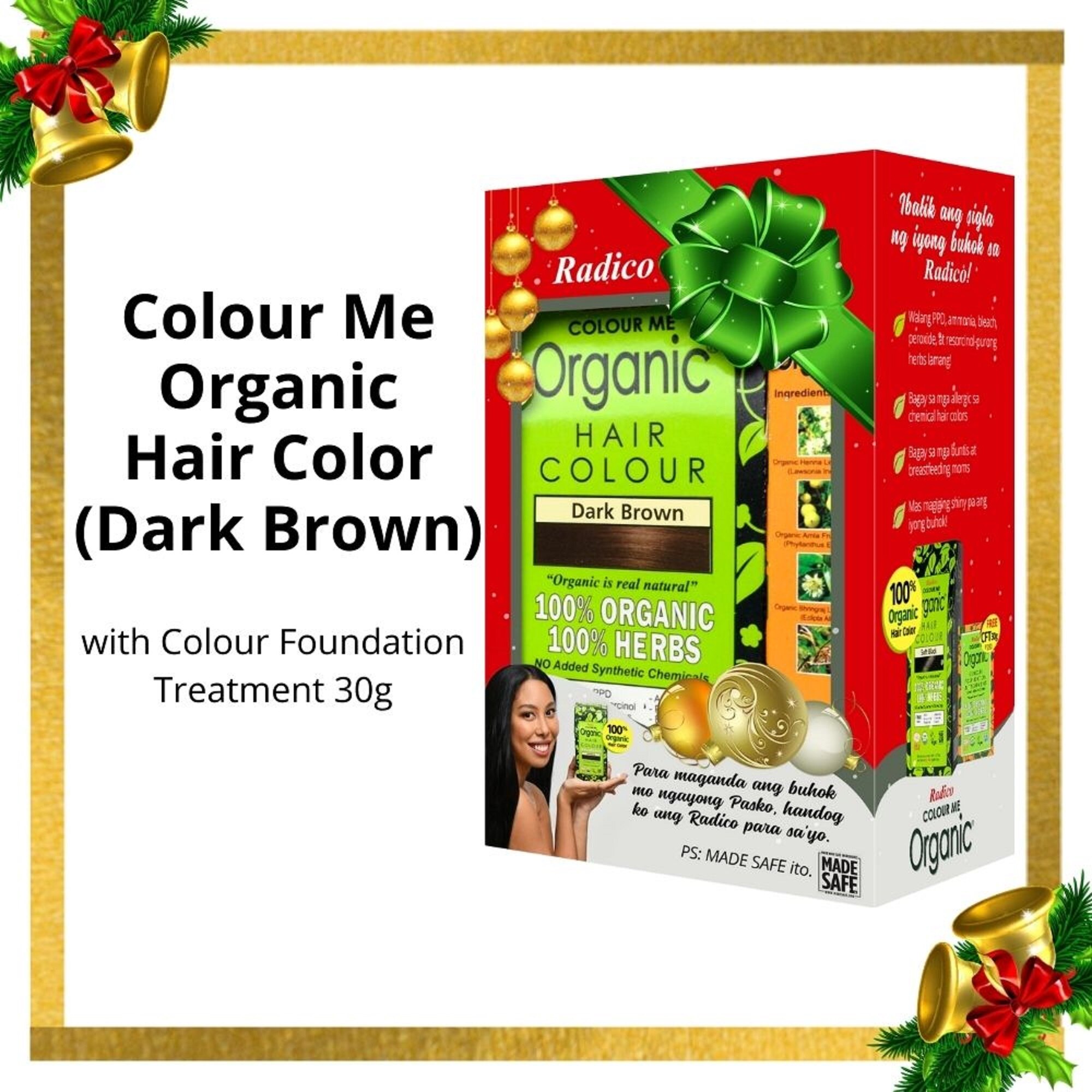 RADICO, Colour Me Organic Hair Color Dark Brown 100g with FREE CFT 30g | Watsons Philippines RADICO, Colour Me Organic Hair Color Dark Brown 100g with FREE CFT 30g | Watsons Philippines