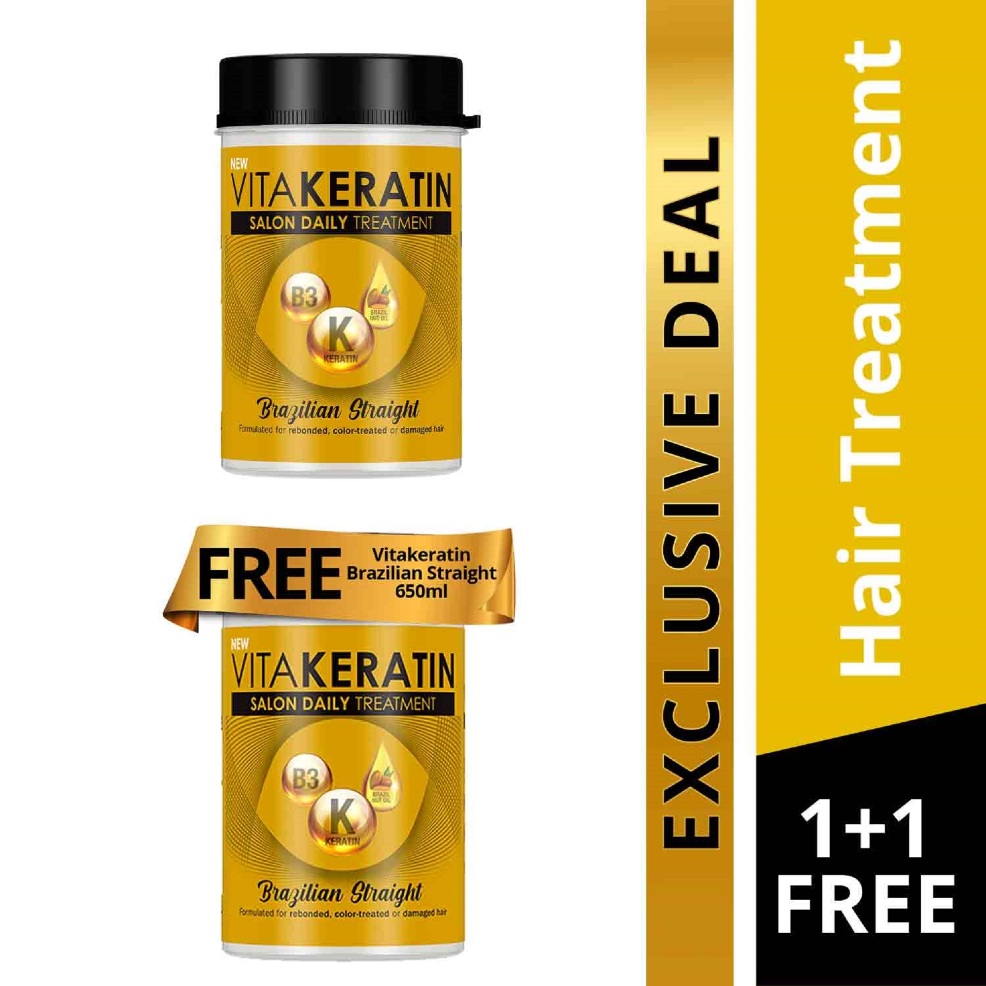 VITAKERATIN, Treatment Brazilian Straight 650ml BUY ONE GET ONE FREE | Watsons Philippines VITAKERATIN, Treatment Brazilian Straight 650ml BUY ONE GET ONE FREE | Watsons Philippines
