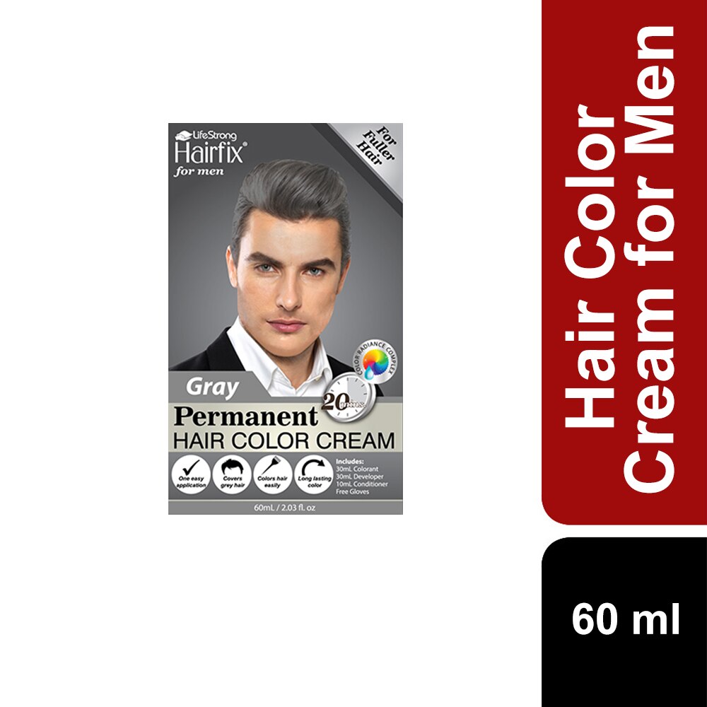 HAIRFIX, Hair Color Cream for Men Gray 60ml | Watsons Philippines HAIRFIX, Hair Color Cream for Men Gray 60ml | Watsons Philippines