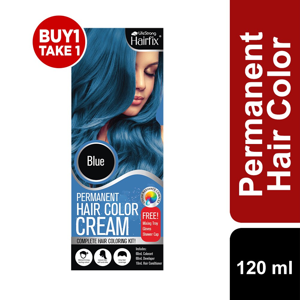 HAIRFIX, Permanent Hair Color Cream Blue 120ml BUY 1 TAKE 1 | Watsons Philippines HAIRFIX, Permanent Hair Color Cream Blue 120ml BUY 1 TAKE 1 | Watsons Philippines