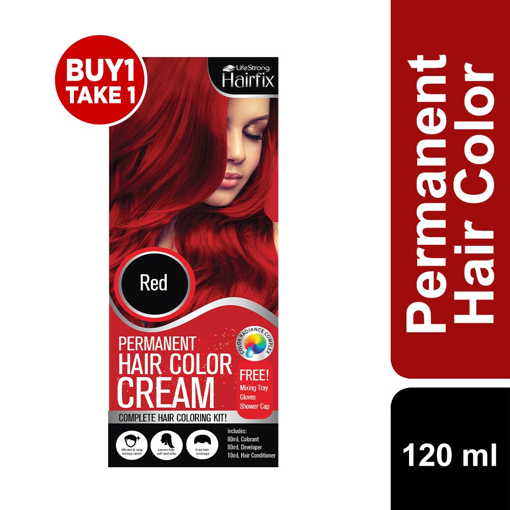 HAIRFIX, Permanent Hair Color Cream Red 120ml BUY 1 TAKE 1 | Watsons Philippines HAIRFIX, Permanent Hair Color Cream Red 120ml BUY 1 TAKE 1 | Watsons Philippines