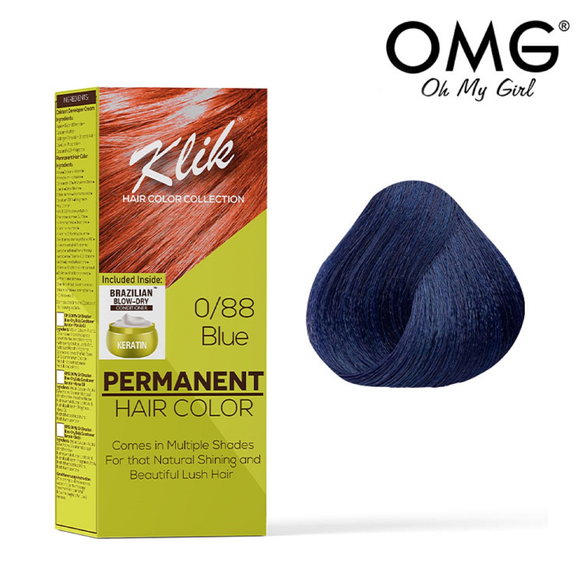 KLIK, Permanent Hair Color Cream 60ml Blue | Watsons Philippines KLIK, Permanent Hair Color Cream 60ml Blue | Watsons Philippines