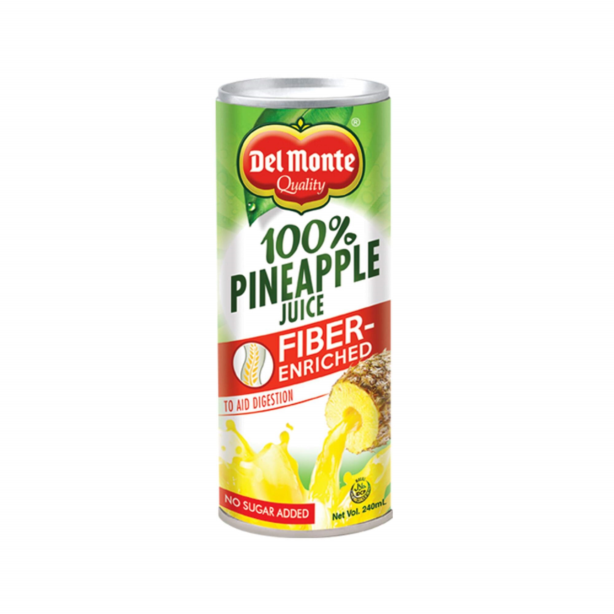 DEL MONTE, 100% Pineapple Juice Fiber Enriched 240Ml Watsons