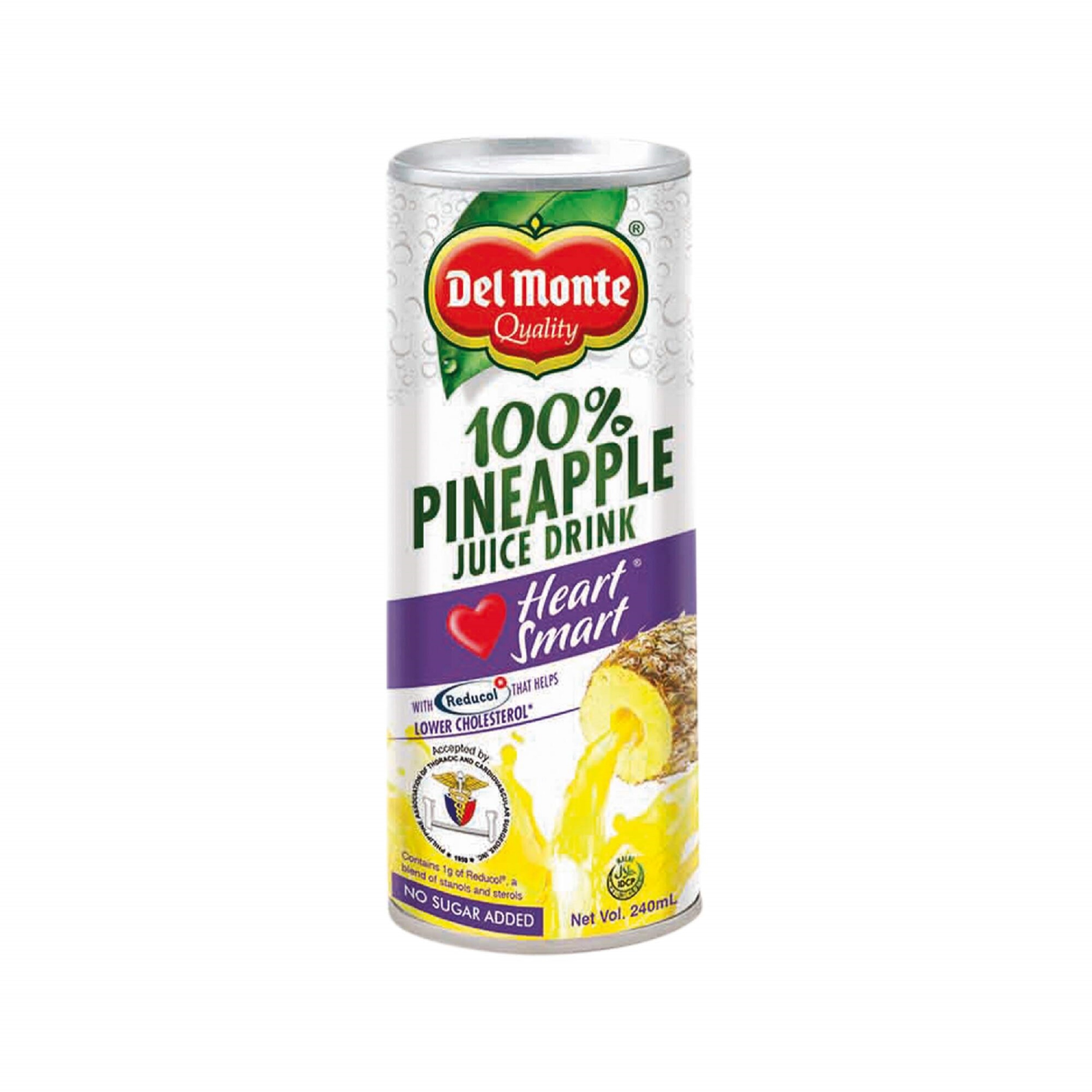 DEL MONTE, 100% Pineapple Juice Heartsmart 240Ml Watsons Philippines