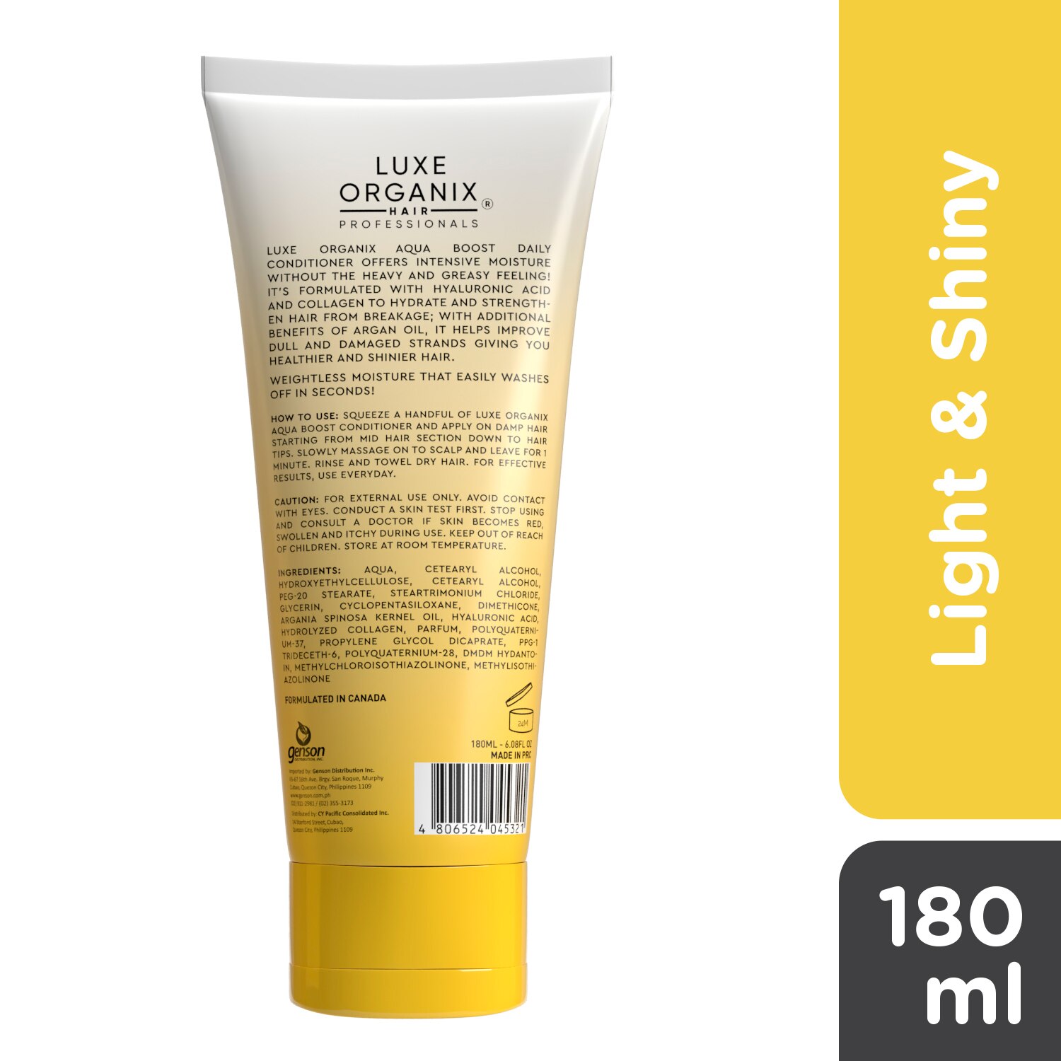 LUXE ORGANIX, Aqua Boost Hair Treatment Aqua Light and Shiny 180ml | Watsons Philippines LUXE ORGANIX, Aqua Boost Hair Treatment Aqua Light and Shiny 180ml | Watsons Philippines