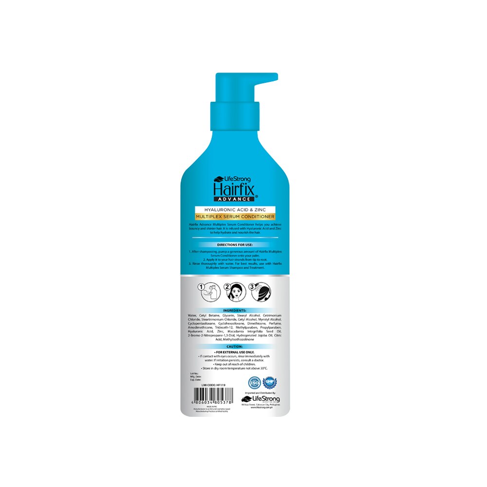 HAIRFIX, Advance Hyaluronic Acid & Zinc Multiplex Serum Conditioner 250ml | Watsons Philippines HAIRFIX, Advance Hyaluronic Acid & Zinc Multiplex Serum Conditioner 250ml | Watsons Philippines