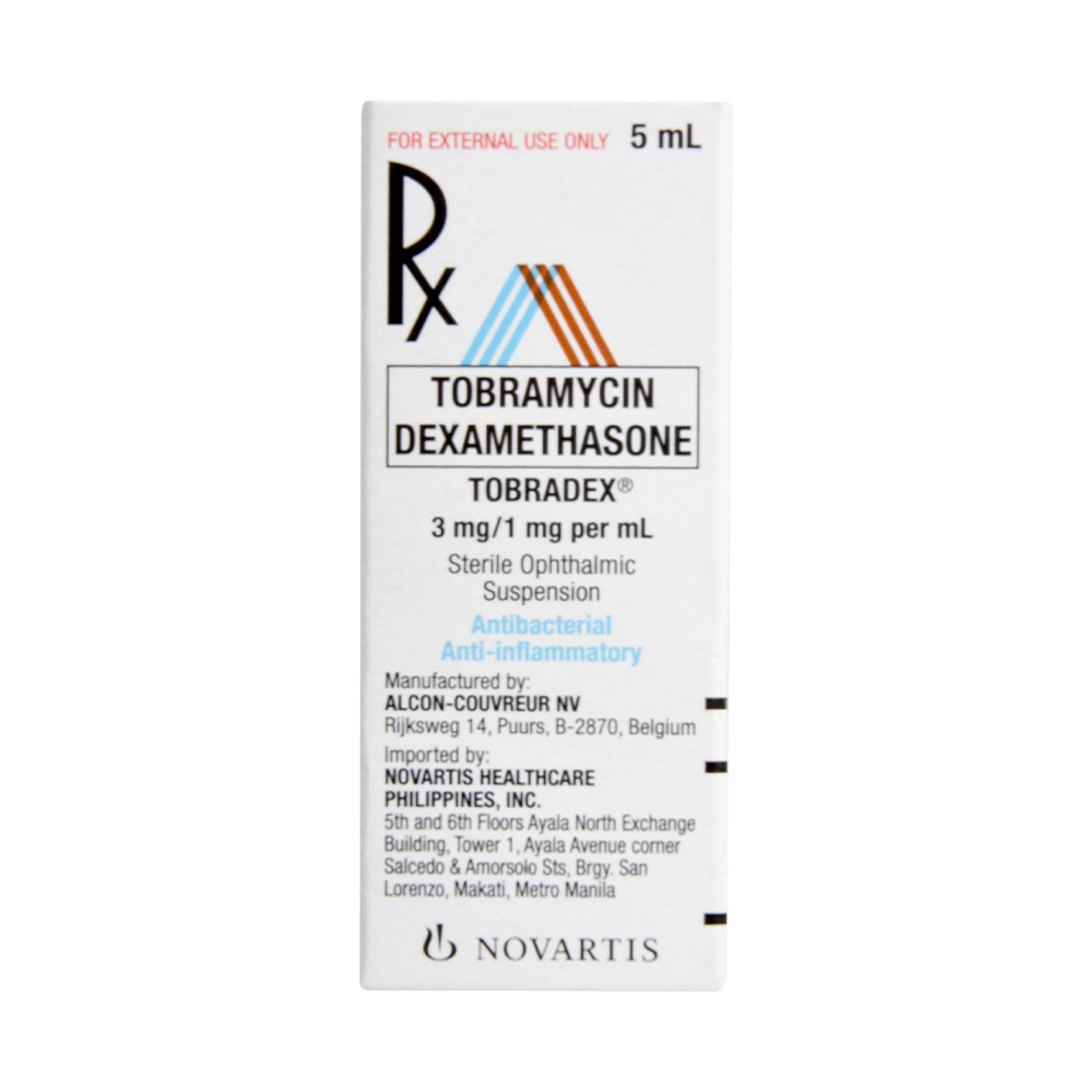 TOBRADEX, Tobramycin + Dexamethasone 3mg/1mg Eye Drops x5mL