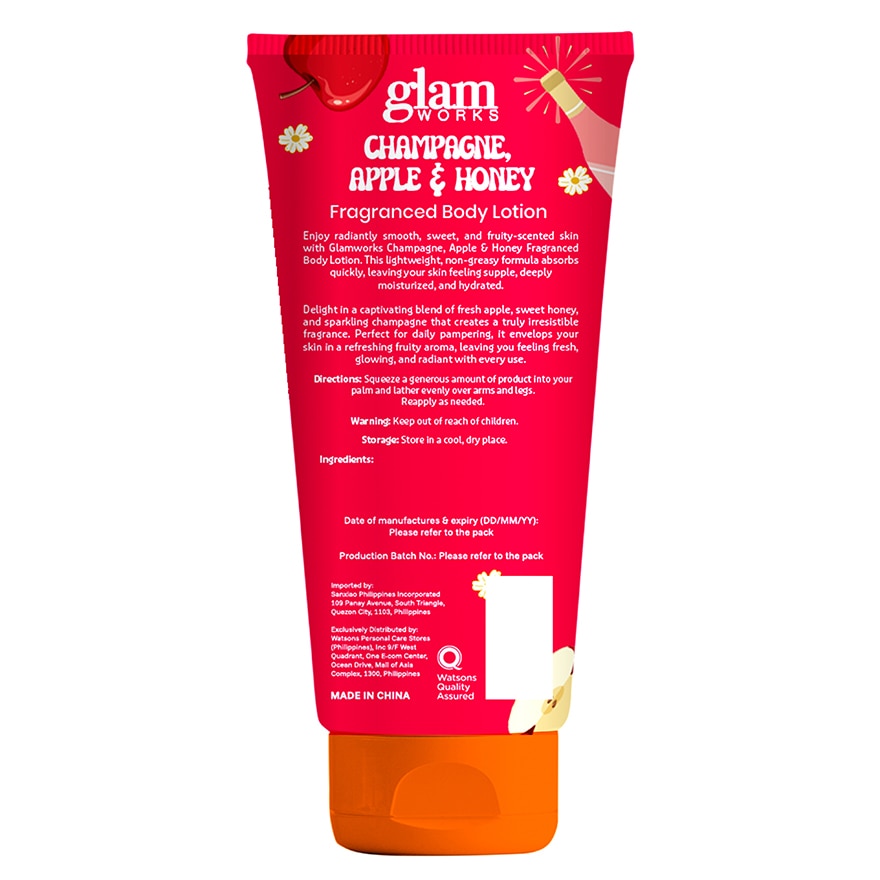 GLAMWORKS Champagne Apple Honey Fragranced Body Lotion 400ml-50058488.jpg