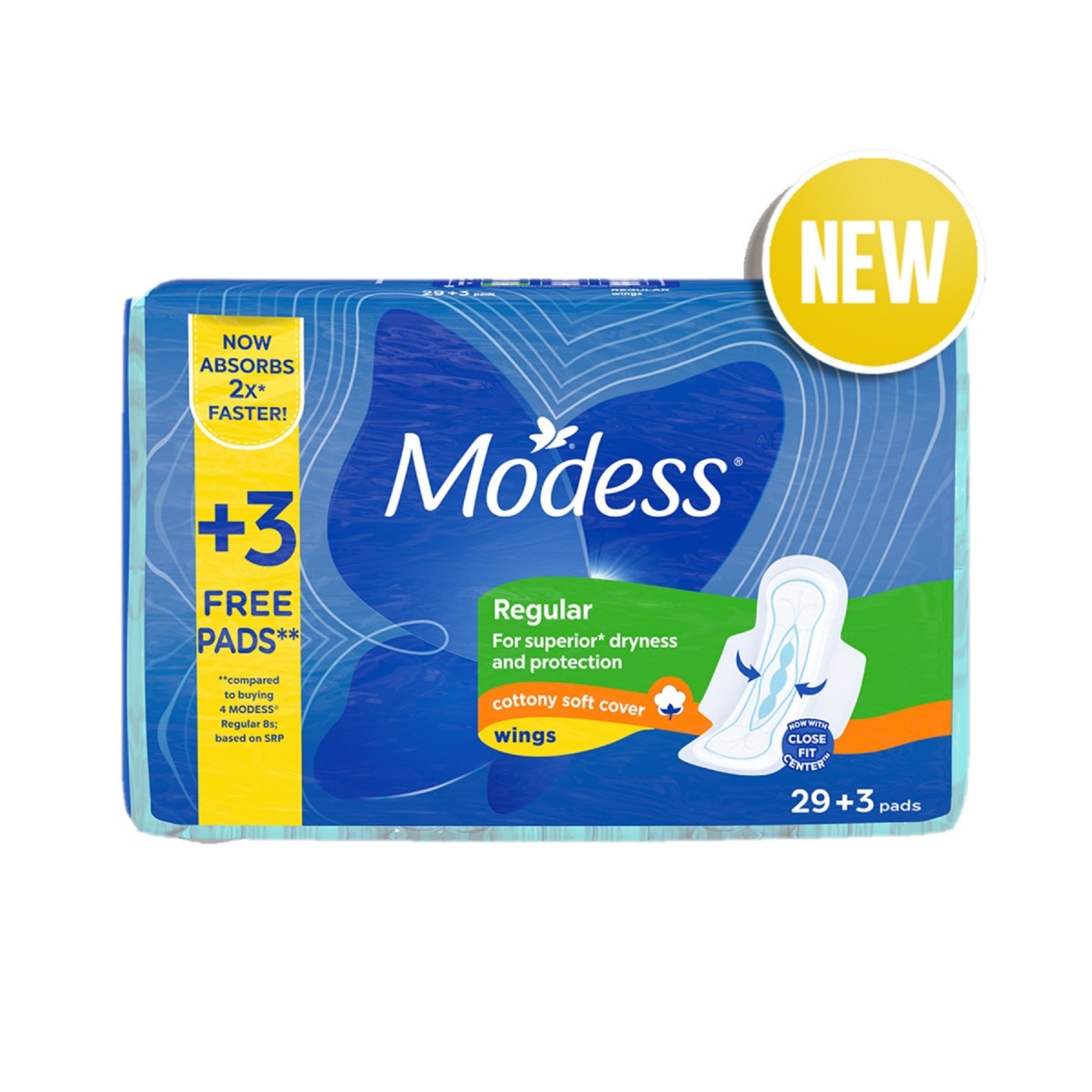 MODESS, Modess Regular Cottony Soft with Wings Sanitary Napkins 32s ...